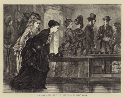 Une allée de quilles américaine, un jeu de dames - Mary Ellen Edwards